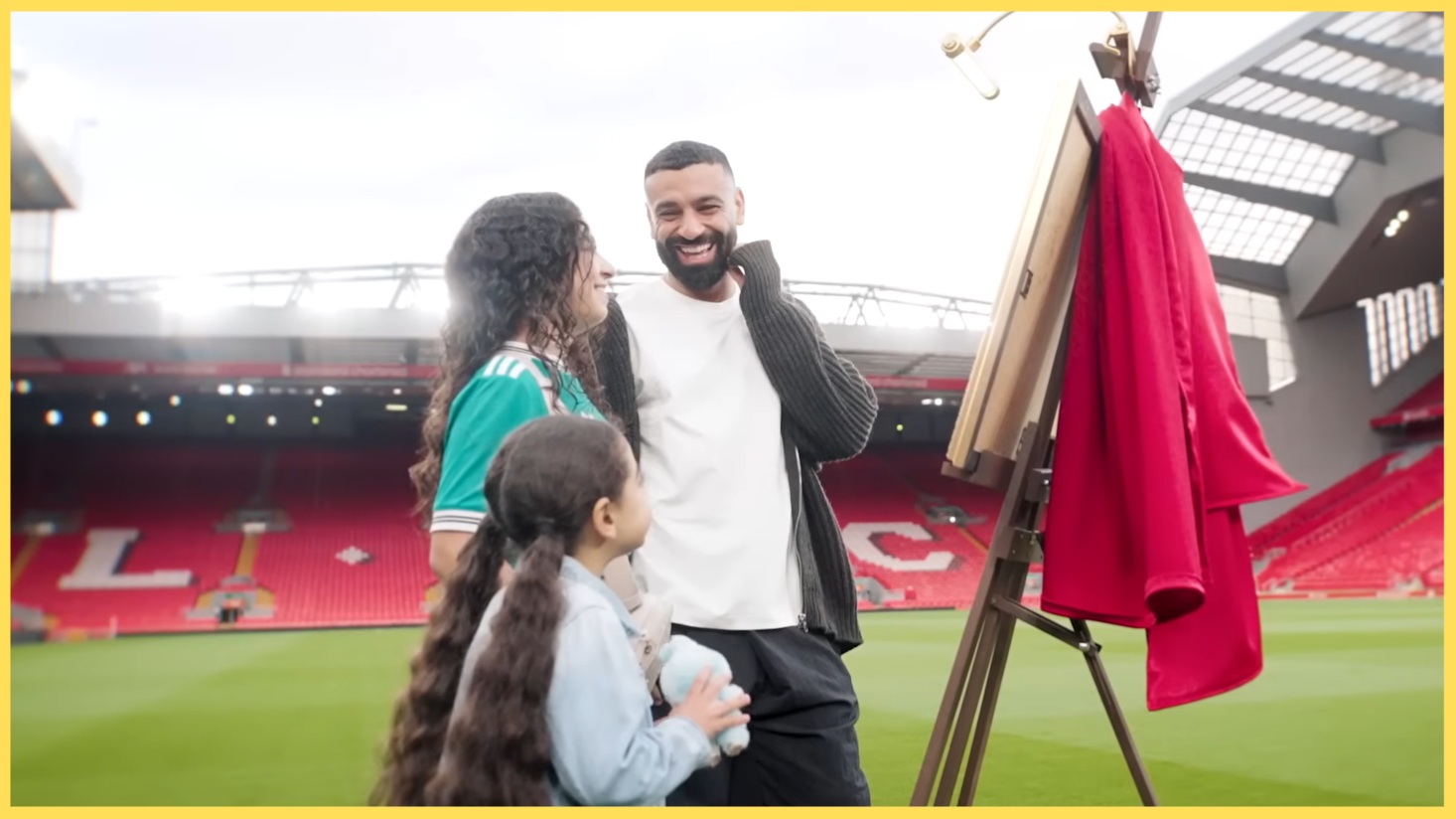Mo Salah relives some of his best Liverpool memories with his daughters Makka and Kayan