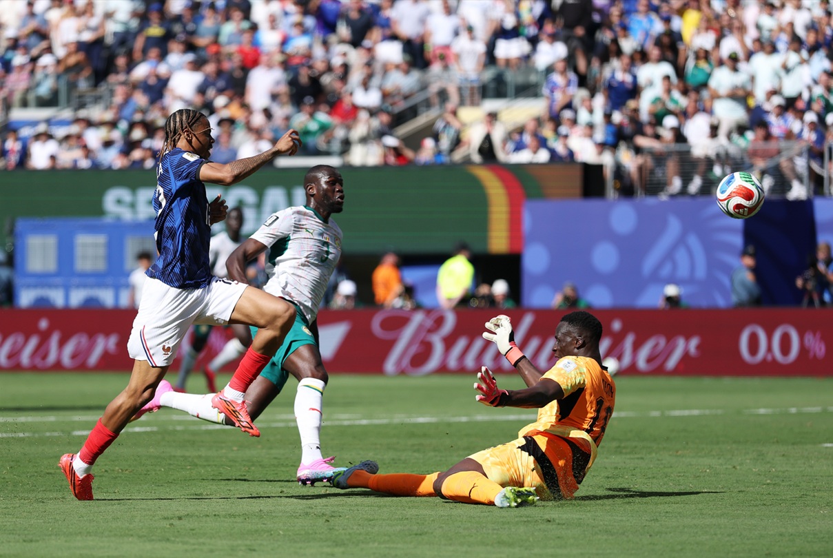Bradley Barcola scores for France in their win over Senegal
