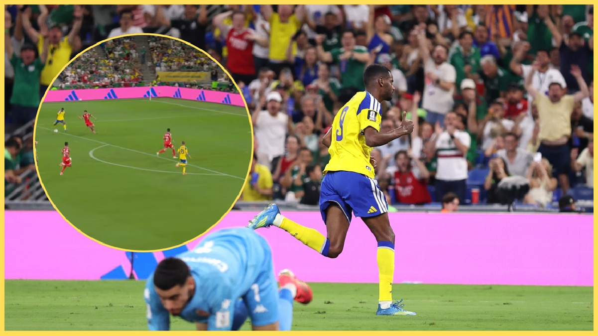 Alexander Isak scored for Sweden in their 5-1 rout of Tunisia