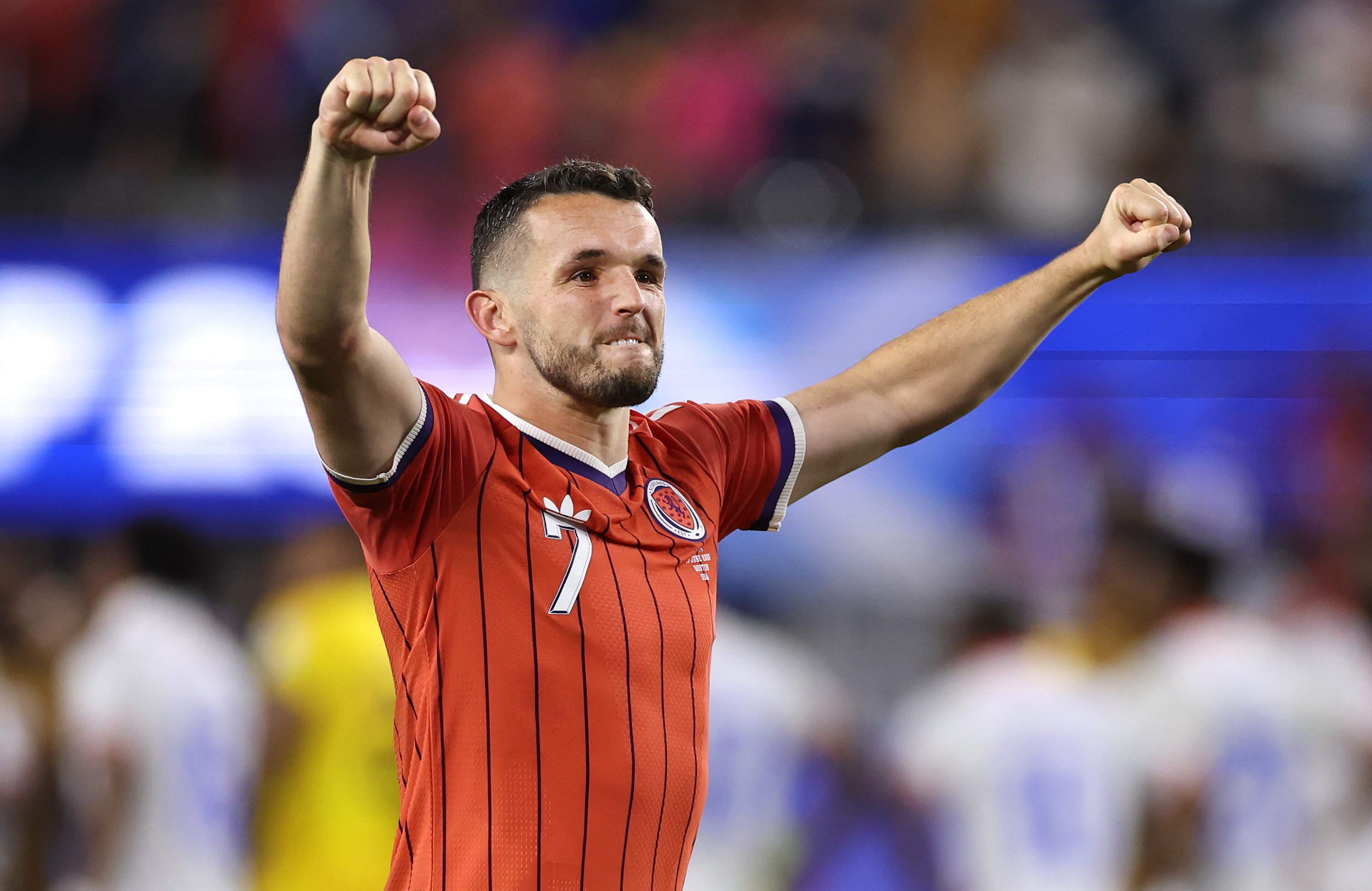 John McGinn celebrates after Scotland's win over Haiti at the World Cup
