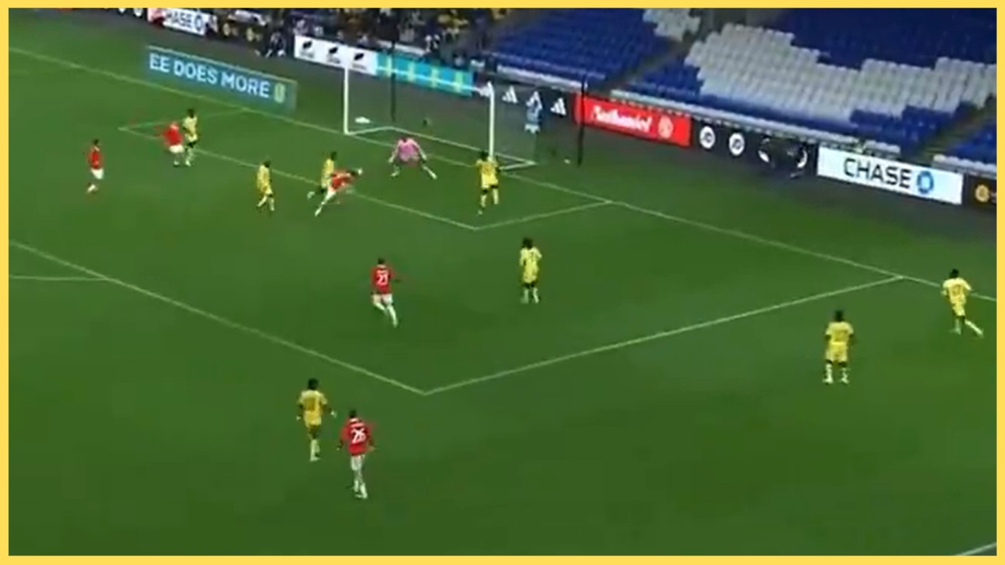 Lewis Koumas scored his first goal for Wales against Ghana on Tuesday night