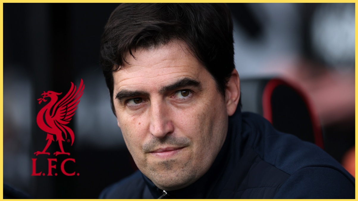 Andoni Iraola watches on from the dugout