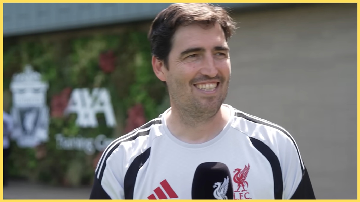 Andoni Iraola speaks to LFCTV from the AXA Training Centre