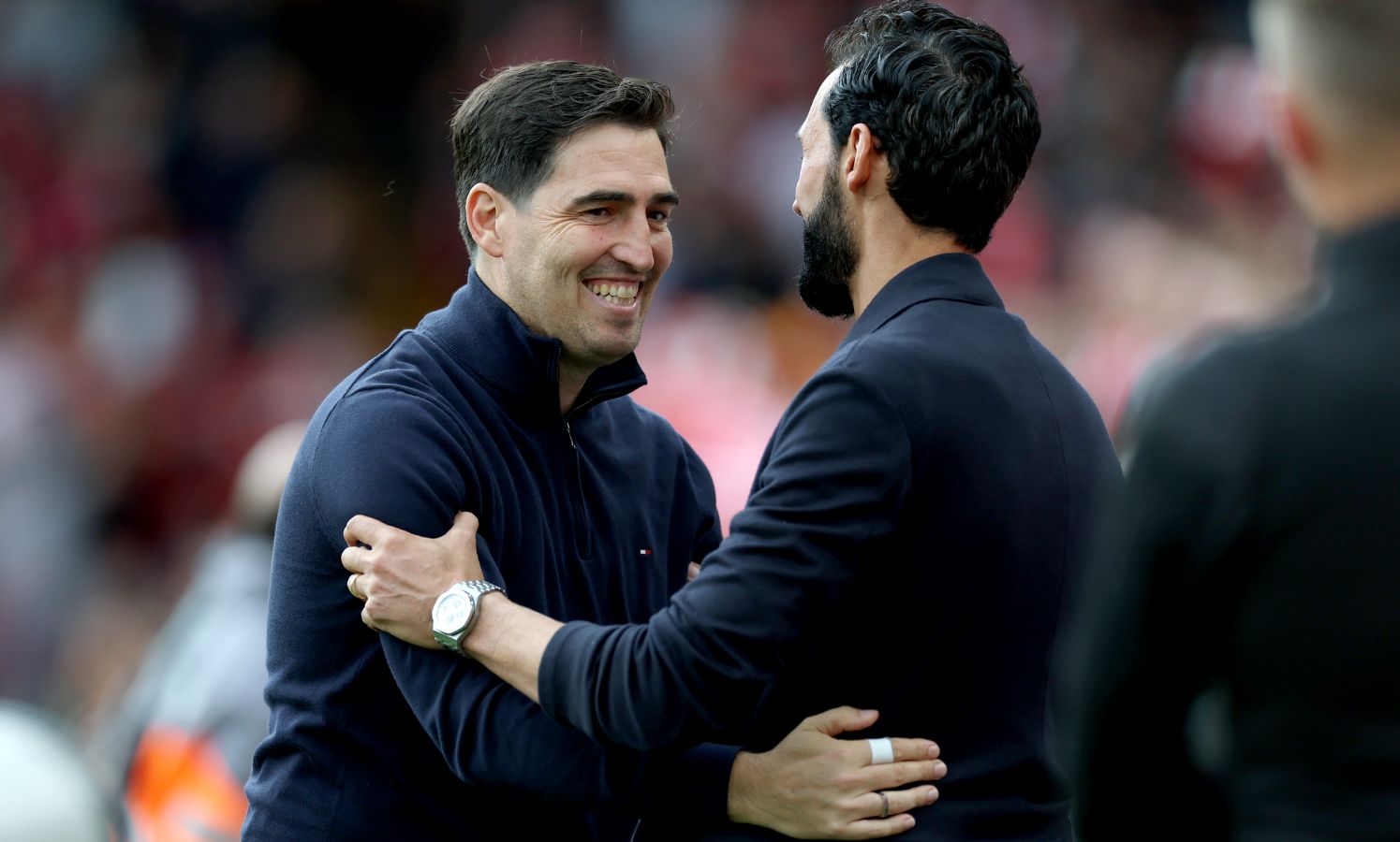 Andoni Iraola and Alvaro Arbeloa