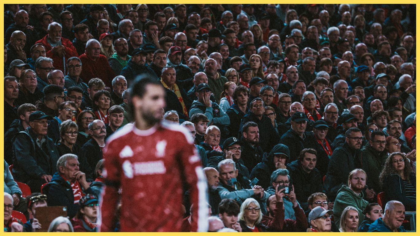 Dominik Szoboszlai looks on during Champions League game between Liverpool and Atletico Madrid.