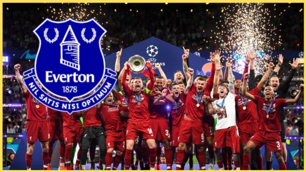 Andy Robertson and his Liverpool teammates celebrate winning the Champions League in 2019