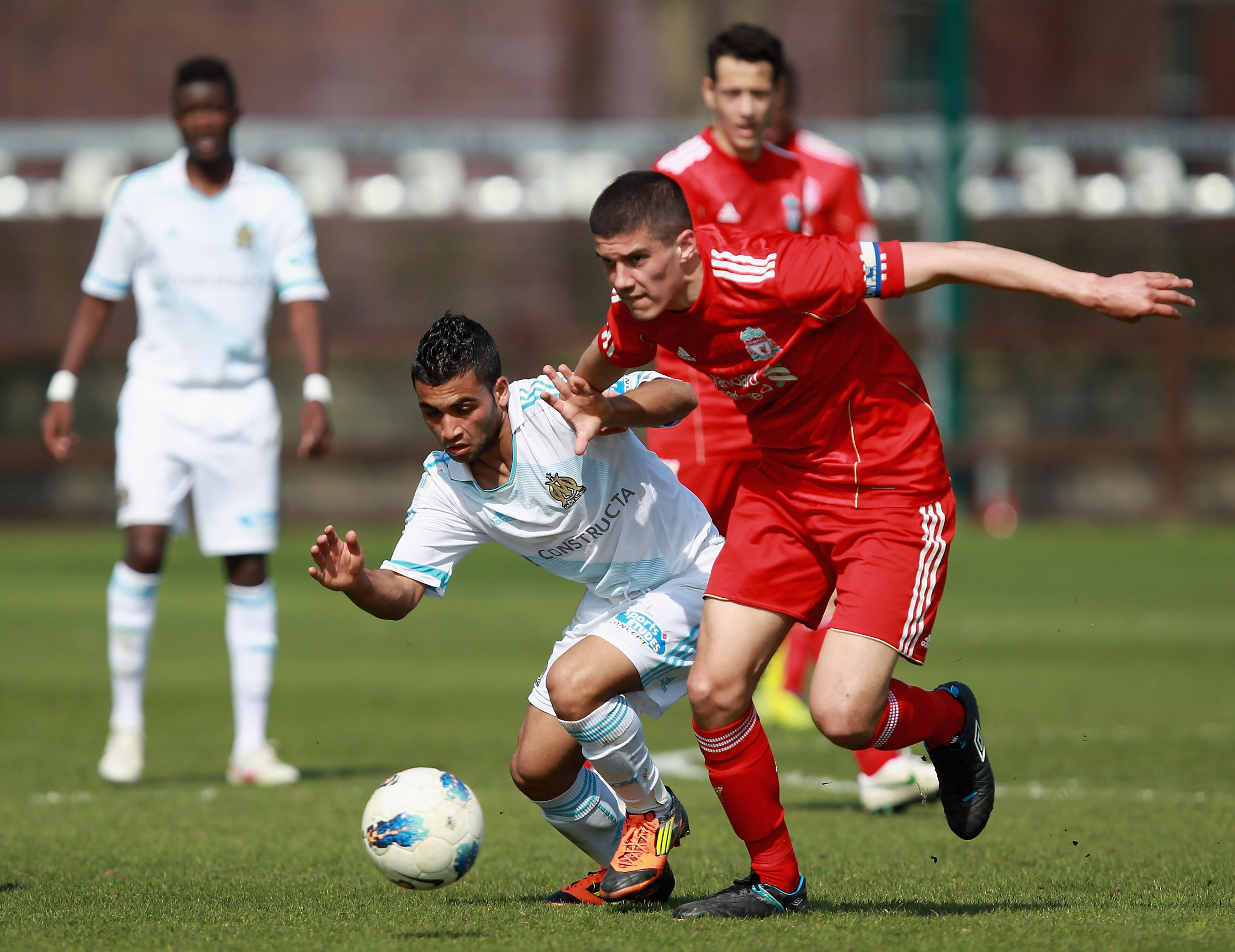 Conor Coady in action for Liverpool's under-19s back in 2012