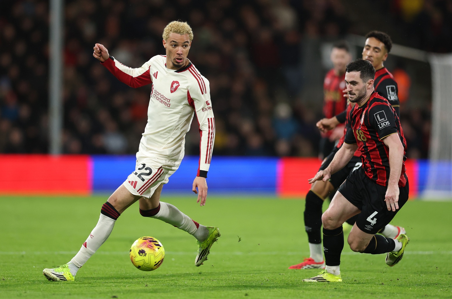 Hugo Ekitike in action for Liverpool away to Bournemouth in January 2026