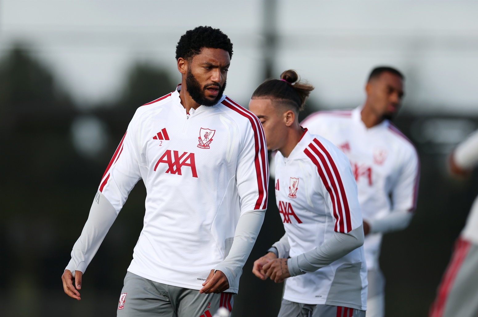 Joe Gomez pictured during a Liverpool training session