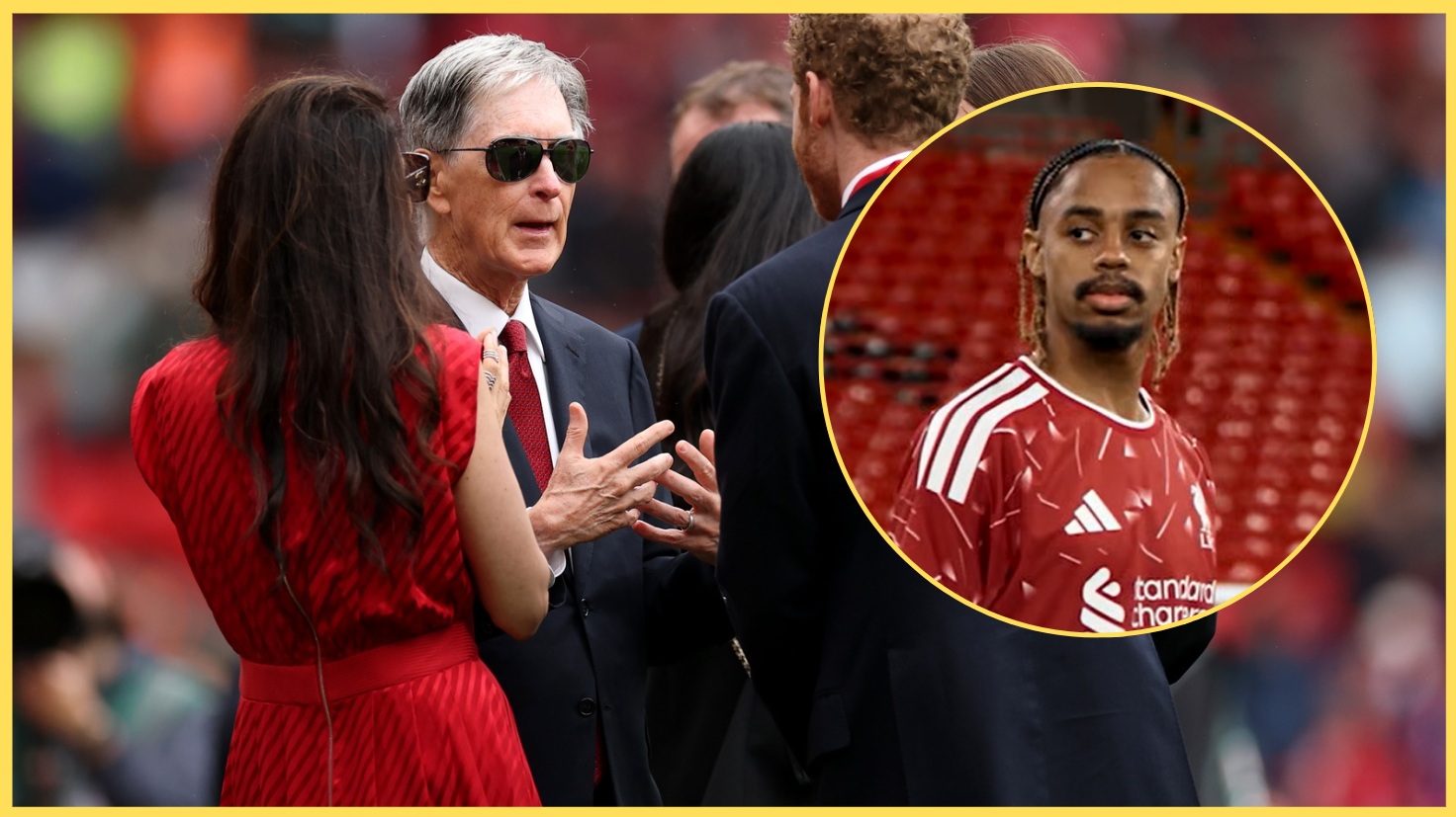 Liverpool owner John Henry, with Bradley Barcola inset