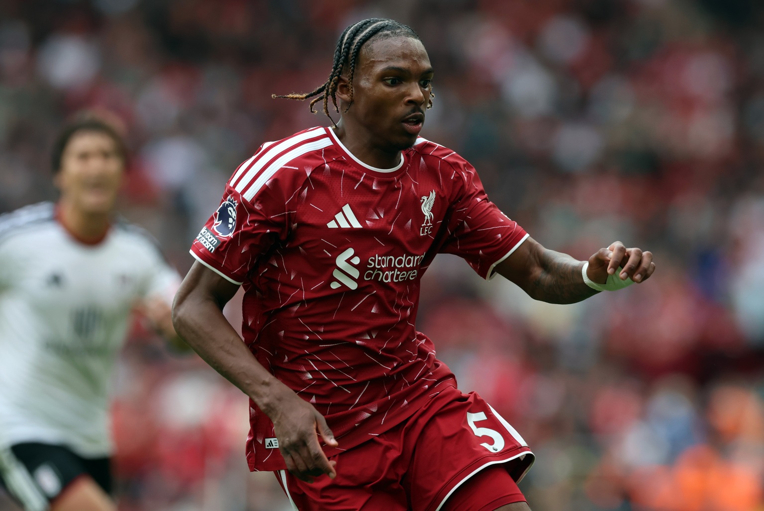 Jeremy Jacquet in action for Liverpool against Fulham
