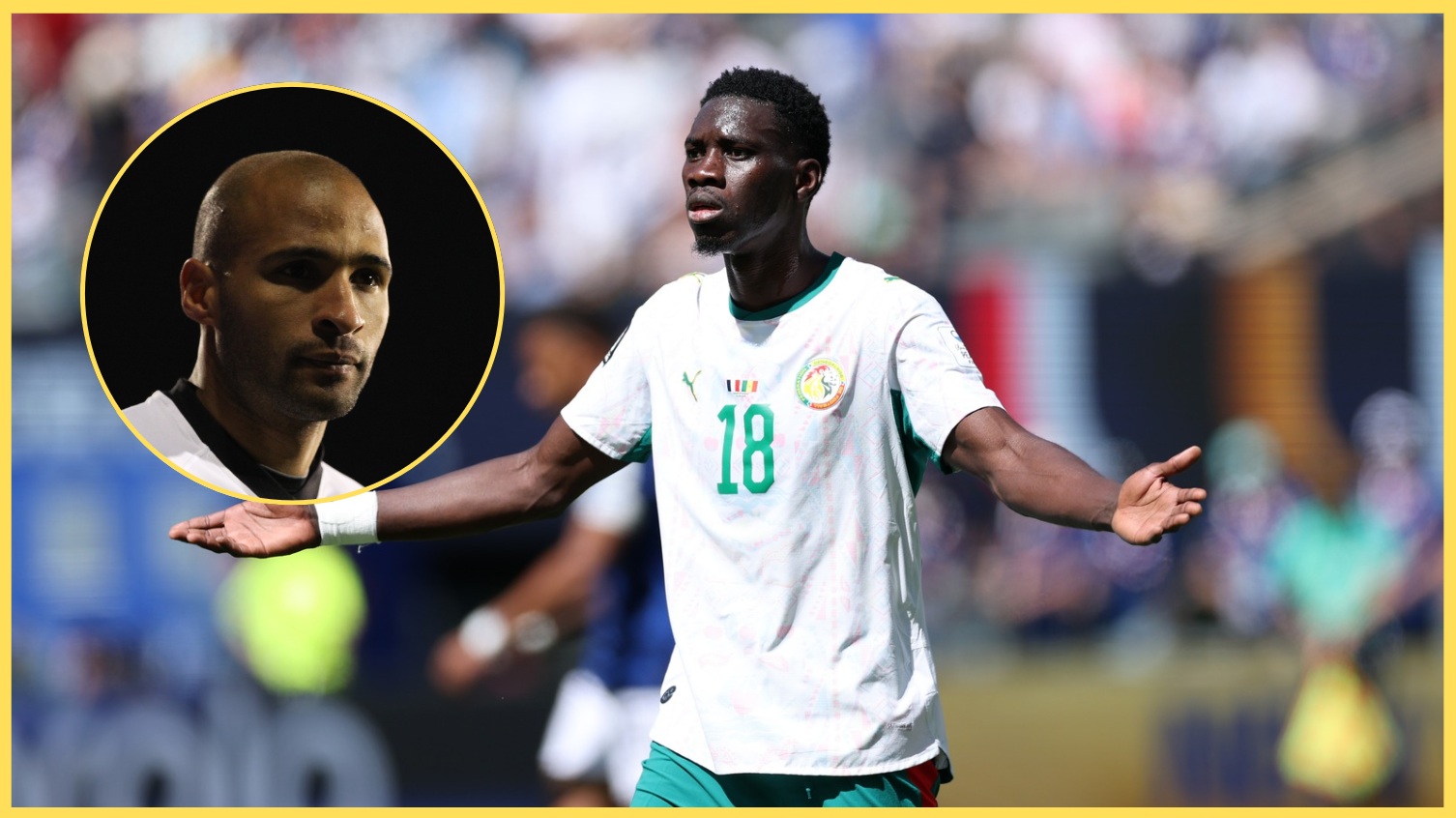 Ismaila Sarr and (inset) his agent Diomansy Kamara