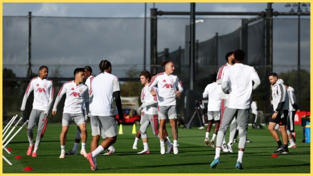 Liverpool players are put through their paces in training