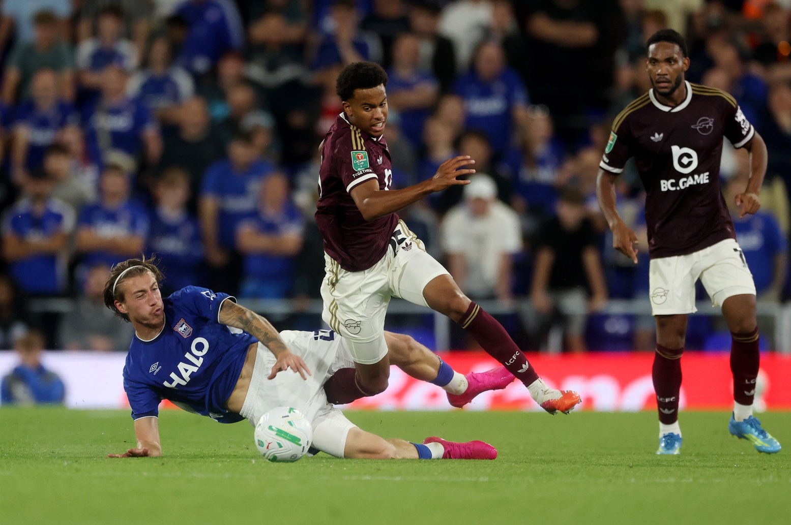 Louis Page hurdles a challenge from Jack Clarke