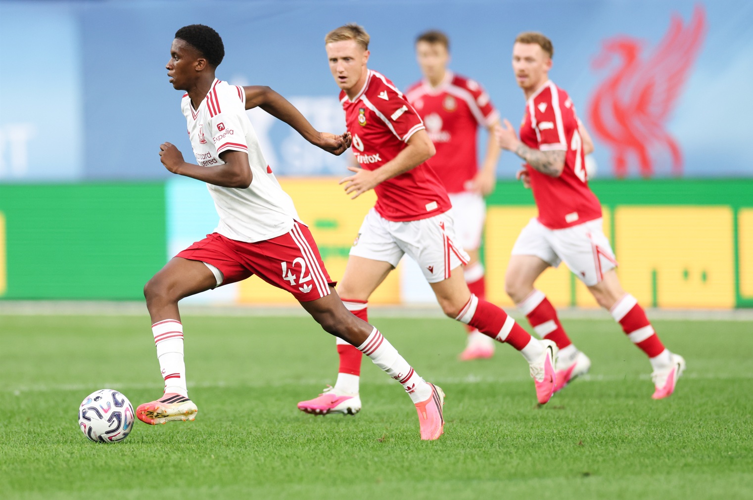 Trey Nyoni in action for Liverpool against Wrexham