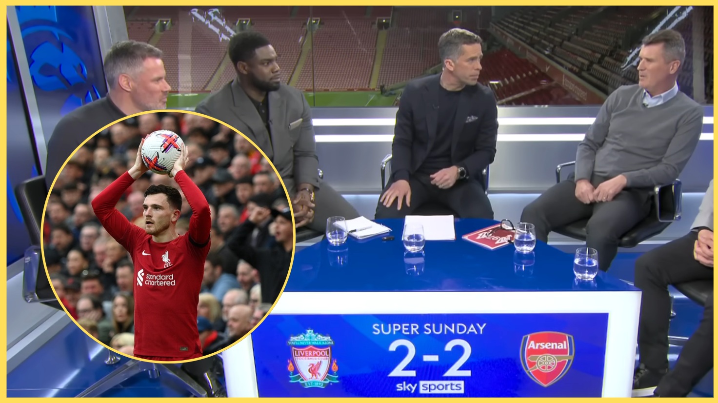 Roy Keane infamously called Andy Robertson a 'big baby' after an incident against Arsenal in 2023