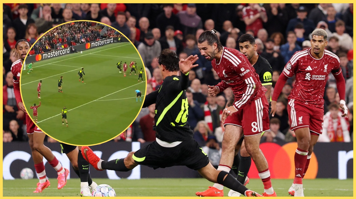 Ronald Araujo sets up Dominik Szoboszlai to equalise against Atletico