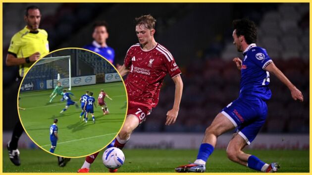 Will Wright scored a magnificent goal for Liverpool under-21s against Rochdale